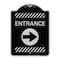 Signmission Flex Post Entrance with Right Arrow Decal for Flex Paddle Aluminum Sign, 18" L, 24" H, BS-1824-23959 A-DES-BS-1824-23959 - alternate 1